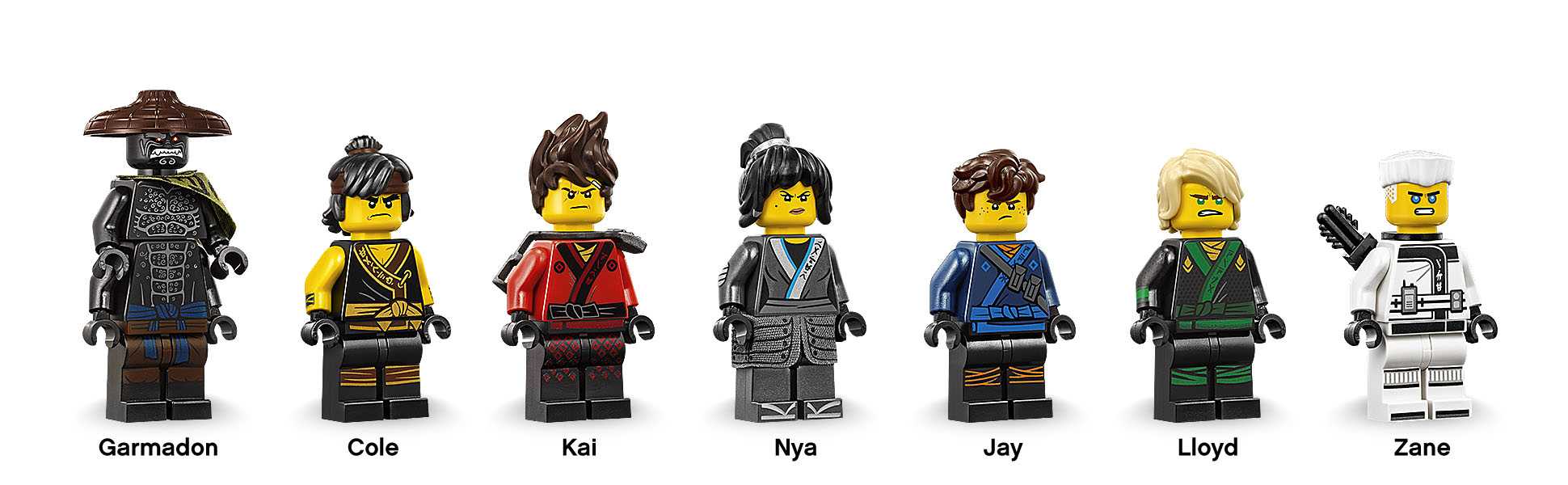Einige Helden aus dem Ninjago Movie aus LEGO®